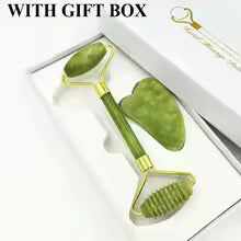Jade Roller & Gua Sha Set | Natural Facial Massager